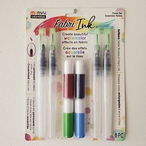 🟣 Marvy Uchida Floral Brush Pen Set | Water-Based Ink | 2 for $40 Bundle Option